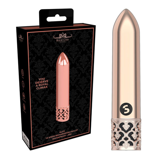 ROYAL GEMS Glitz - ABS Rechargeable Bullet – Rose Gold