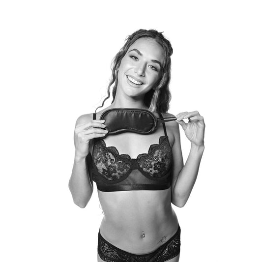 Sex & Mischief Satin Blindfold – Black